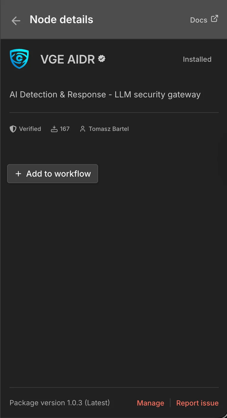 VigilGuard Node Now Available on n8n Cloud